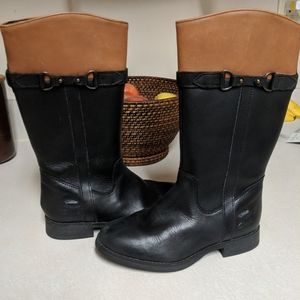 Clarks Girl's Leather Riding Boots